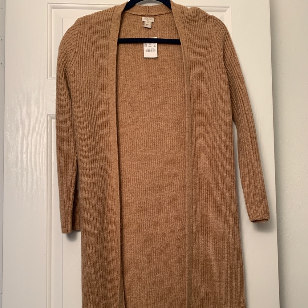NWT J. Crew Ribbed Car Coat Sweater
